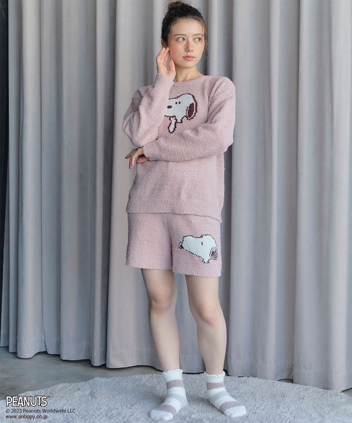 Life Style by cross marche 【ピーナッツ/PEANUTS】スヌーピーもこもこショートパンツ●トップス別売り●_sub_8