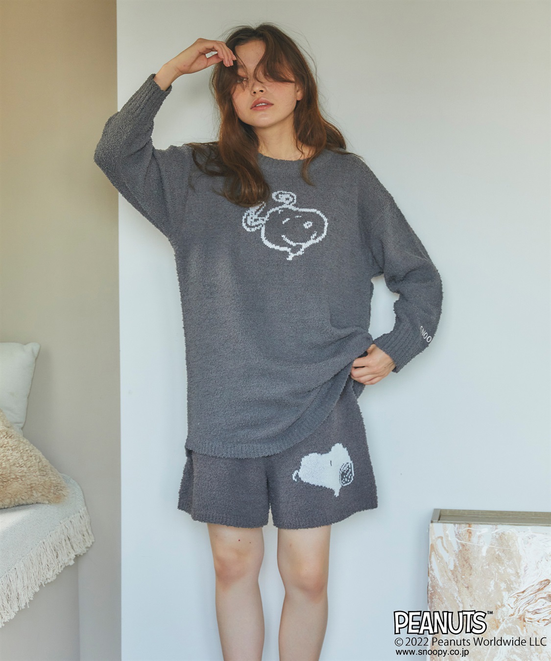 Life Style by cross marche 【ピーナッツ/PEANUTS】スヌーピーもこもこショートパンツ●トップス別売り●_sub_23