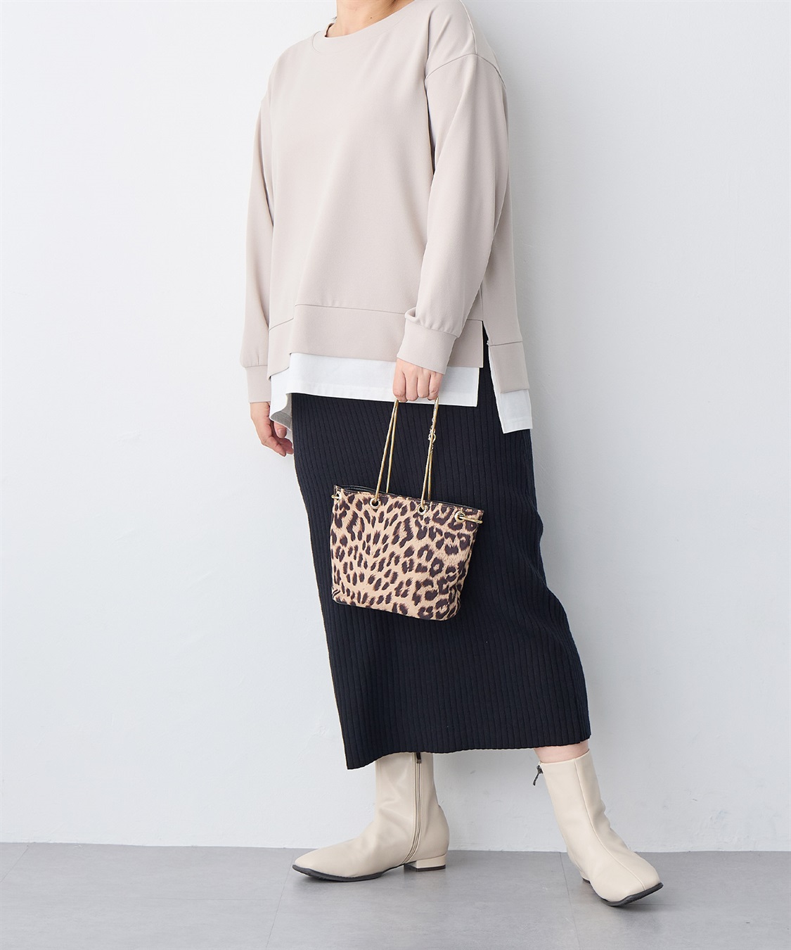 anyfee 【anyfee/プラスサイズ】ニットジョーゼットレイヤード風トップス_sub_17