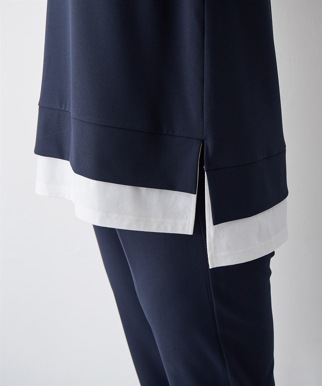 anyfee 【anyfee/プラスサイズ】ニットジョーゼットレイヤード風トップス_sub_19