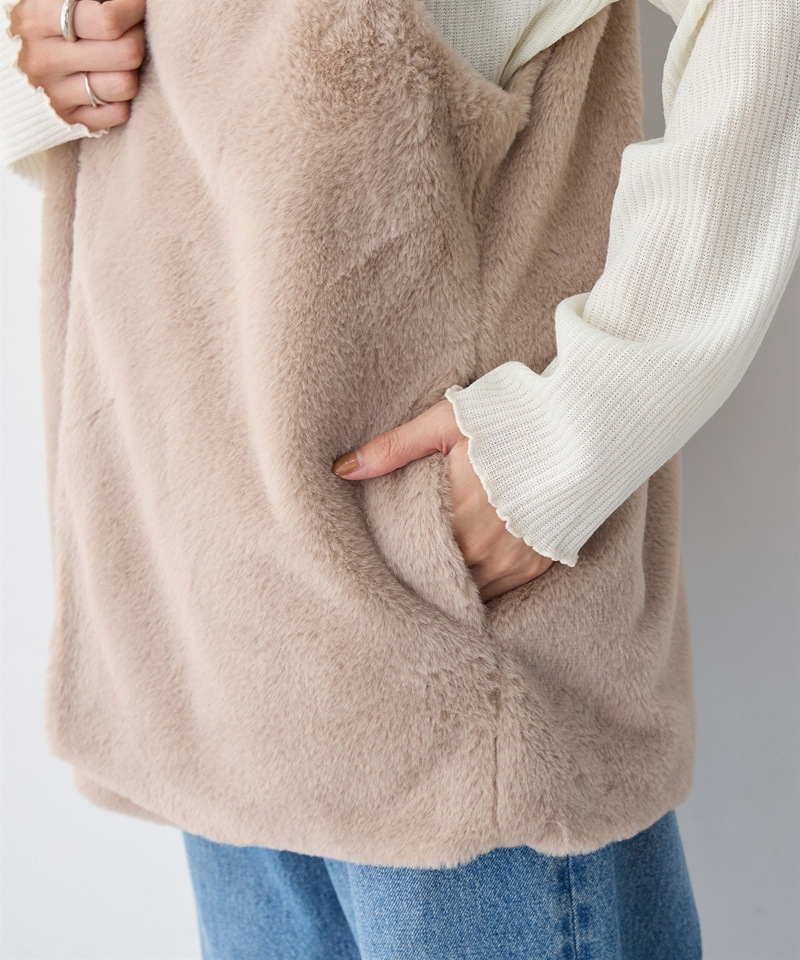 anyfee 【anyfee/大きいサイズ】エコファーベスト_sub_4