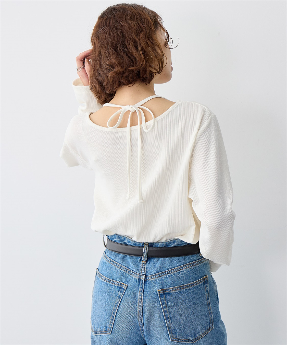 anyfee 【anyfee/大きいサイズ】ホルターネック長袖トップス_sub_8