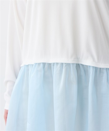 anyfee 【anyfee/大きいサイズ】シアードッキング長袖レイヤードTシャツ/チュニック《ニット別売り》_subthumb_24
