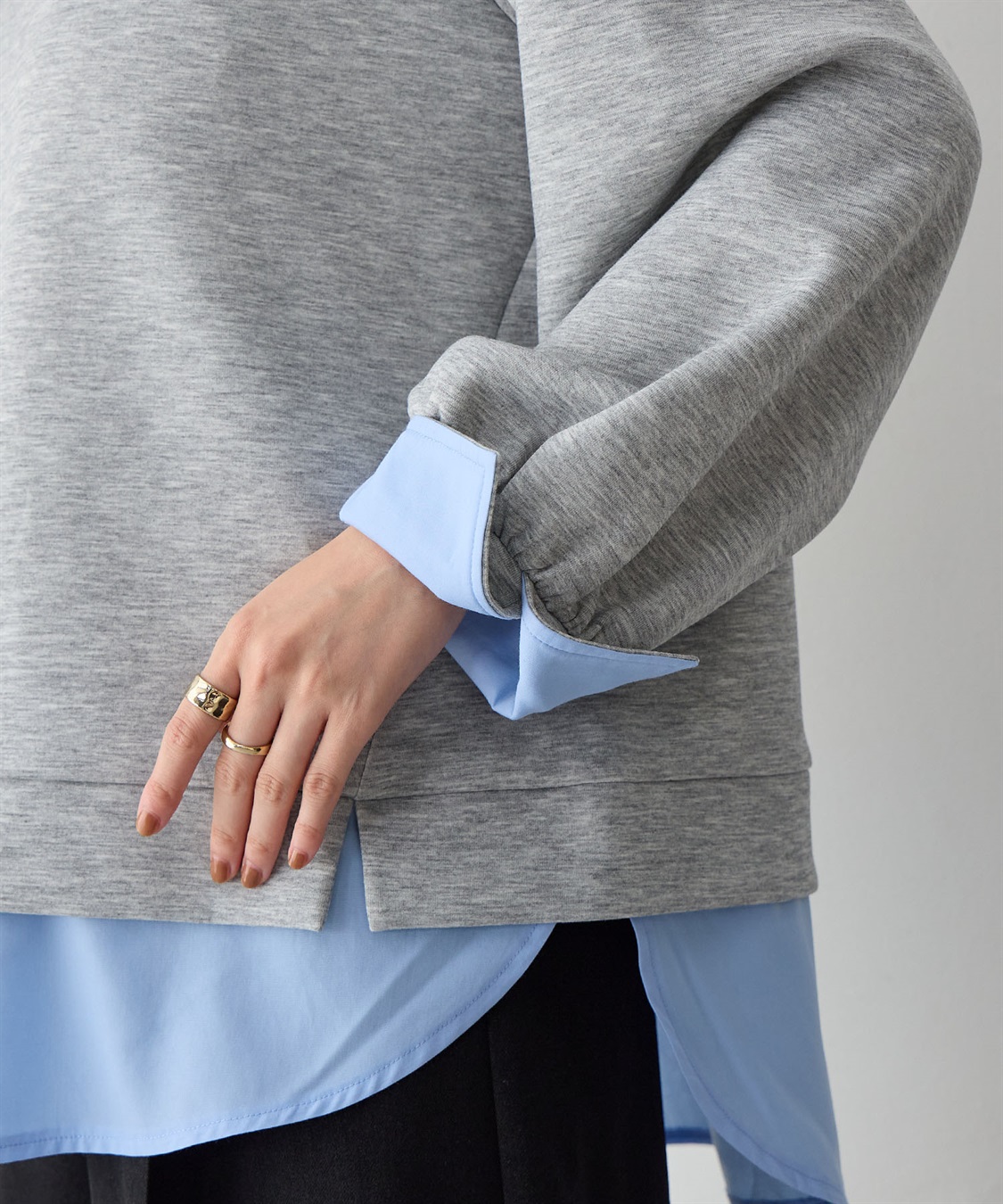 Life Style by cross marche 【anyfee/大きいサイズ】シャツレイヤード風スウェットトップス_sub_18