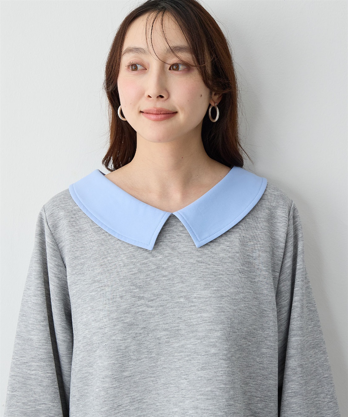 Life Style by cross marche 【anyfee/大きいサイズ】シャツレイヤード風スウェットトップス_sub_20