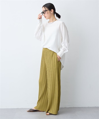 anyfee 【anyfee/大きいサイズ】セルフカットプリーツパンツ(2026SS)_subthumb_7