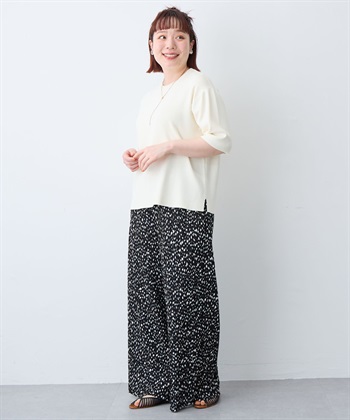 anyfee 【anyfee/大きいサイズ】セルフカットプリーツパンツ(2026SS)_subthumb_8