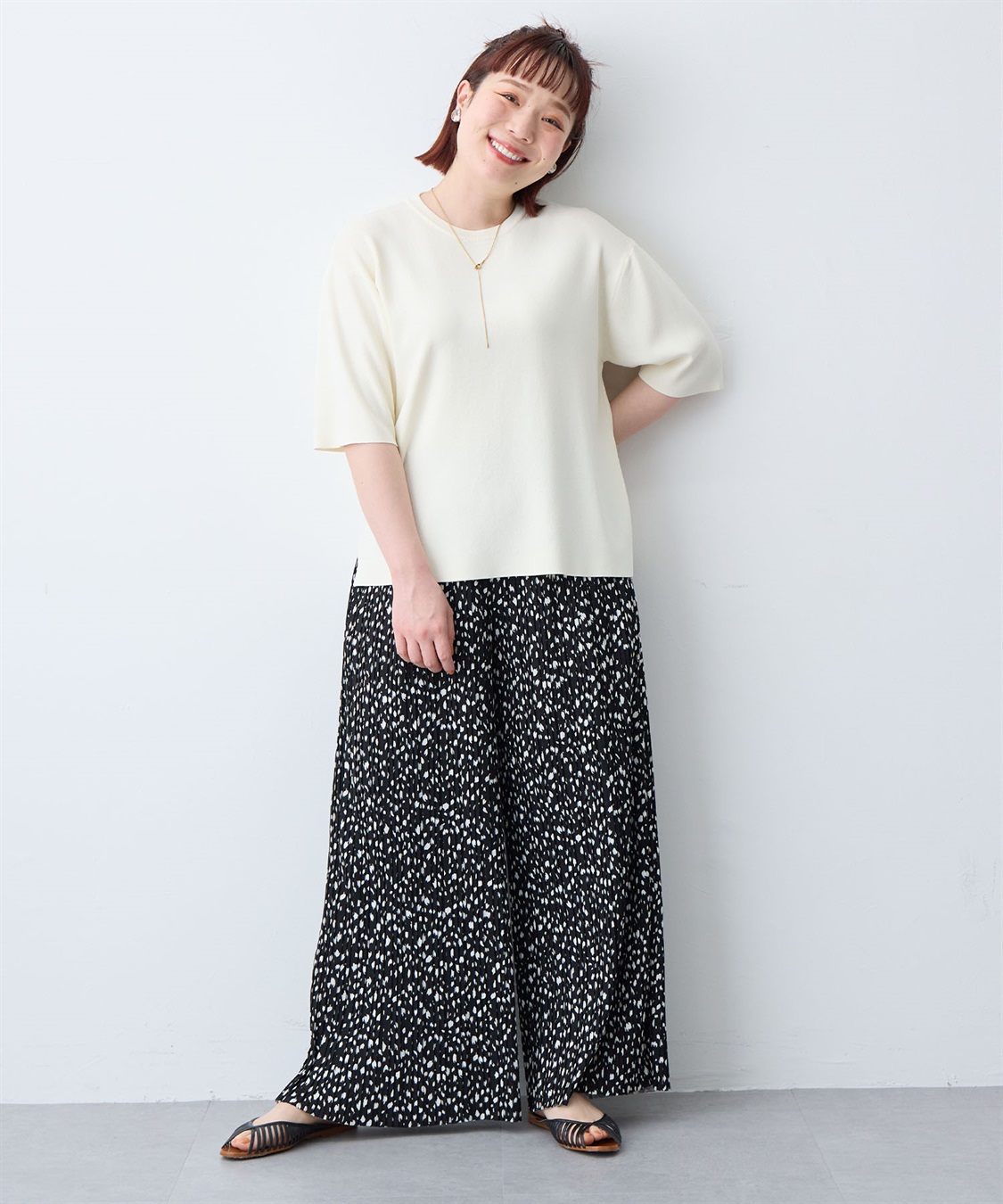 anyfee 【anyfee/大きいサイズ】セルフカットプリーツパンツ(2026SS)_sub_10