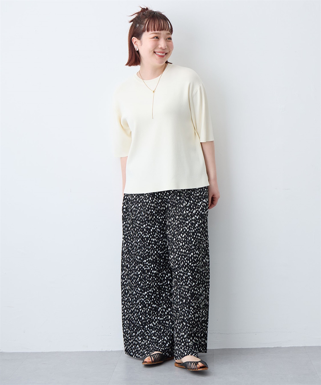 anyfee 【anyfee/大きいサイズ】セルフカットプリーツパンツ(2026SS)_sub_11