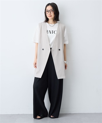 anyfee 【anyfee/大きいサイズ】セルフカットプリーツパンツ(2026SS)_subthumb_15