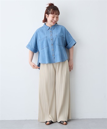 anyfee 【anyfee/大きいサイズ】セルフカットプリーツパンツ(2026SS)_subthumb_17