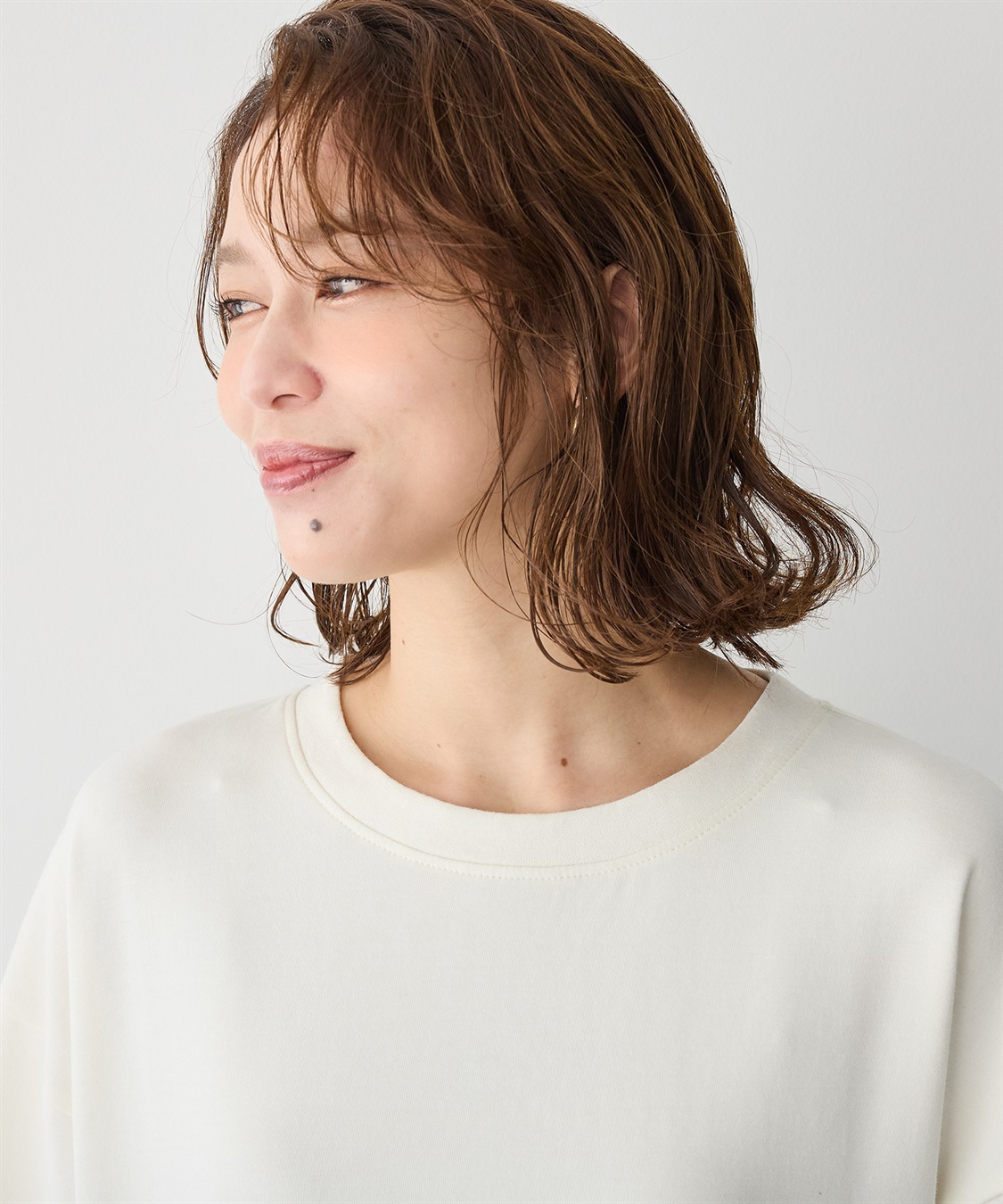 anyfee 【anyfee/プラスサイズ】裾ラウンド半袖Tシャツ《 吸水速乾・UVカット・接触冷感》_sub_9