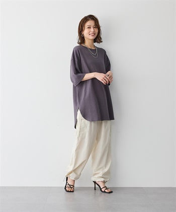 anyfee 【anyfee/プラスサイズ】裾ラウンド半袖Tシャツ《 吸水速乾・UVカット・接触冷感》_subthumb_12