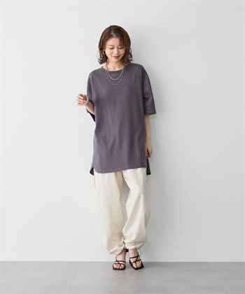 anyfee 【anyfee/プラスサイズ】裾ラウンド半袖Tシャツ《 吸水速乾・UVカット・接触冷感》_subthumb_14