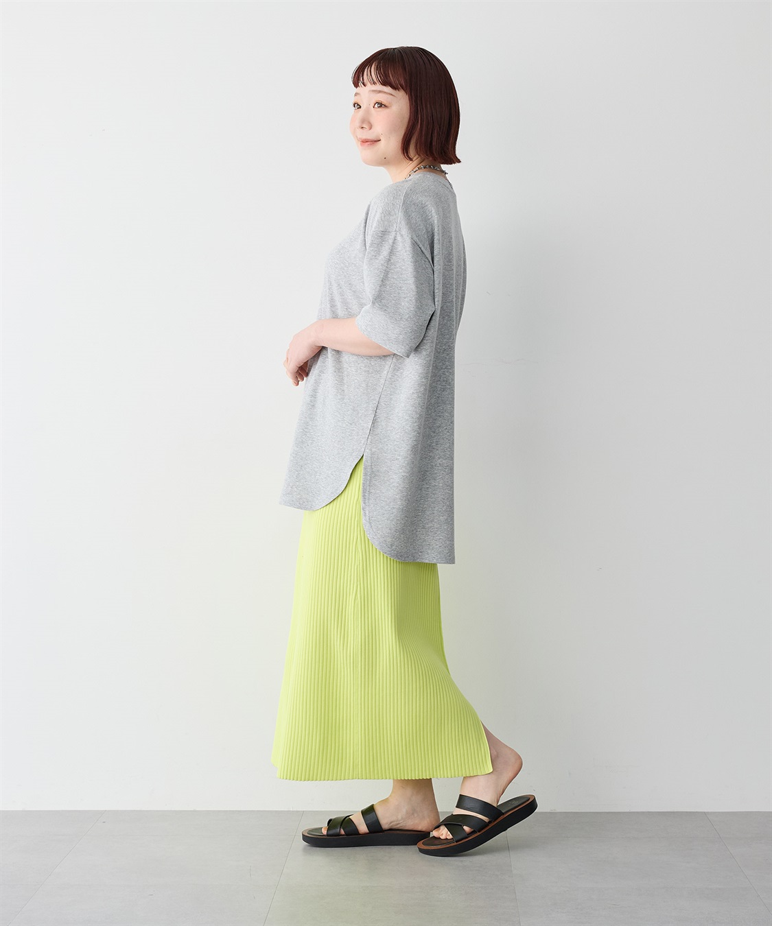 anyfee 【anyfee/プラスサイズ】裾ラウンド半袖Tシャツ《 吸水速乾・UVカット・接触冷感》_sub_20