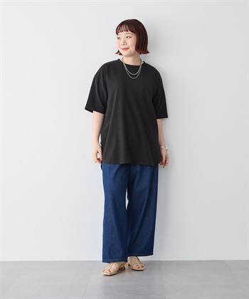 anyfee 【anyfee/プラスサイズ】裾ラウンド半袖Tシャツ《 吸水速乾・UVカット・接触冷感》_subthumb_24