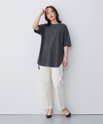Life Style by cross marche 【anyfee/プラスサイズ】接触冷感・裾ラウンドチュニックTシャツ_subthumb_2