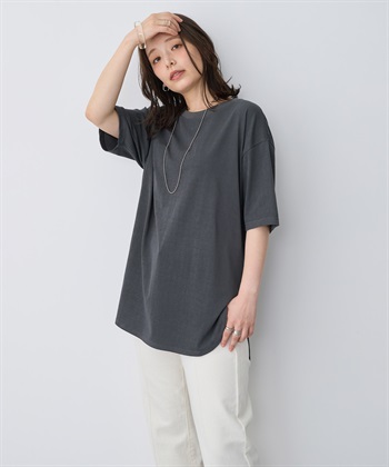 Life Style by cross marche 【anyfee/プラスサイズ】接触冷感・裾ラウンドチュニックTシャツ_subthumb_4