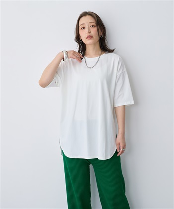 Life Style by cross marche 【anyfee/プラスサイズ】接触冷感・裾ラウンドチュニックTシャツ_subthumb_11