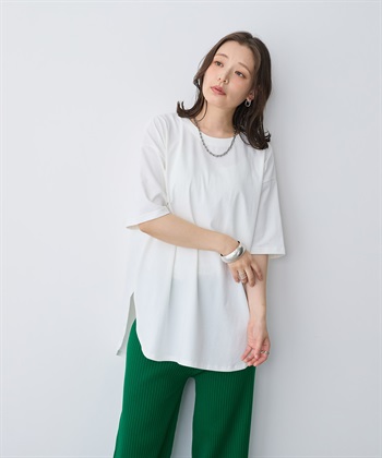Life Style by cross marche 【anyfee/プラスサイズ】接触冷感・裾ラウンドチュニックTシャツ_subthumb_12