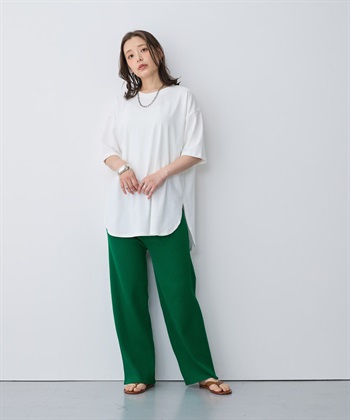 Life Style by cross marche 【anyfee/プラスサイズ】接触冷感・裾ラウンドチュニックTシャツ_subthumb_13
