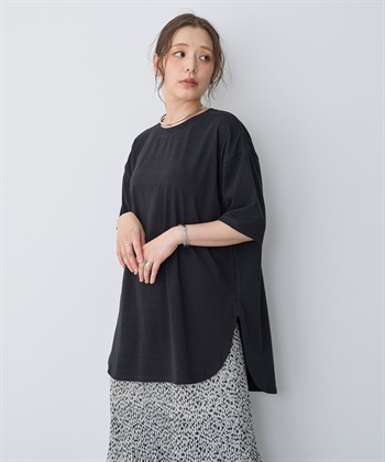 Life Style by cross marche 【anyfee/プラスサイズ】接触冷感・裾ラウンドチュニックTシャツ_subthumb_17