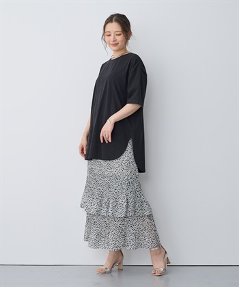 Life Style by cross marche 【anyfee/プラスサイズ】接触冷感・裾ラウンドチュニックTシャツ_subthumb_20