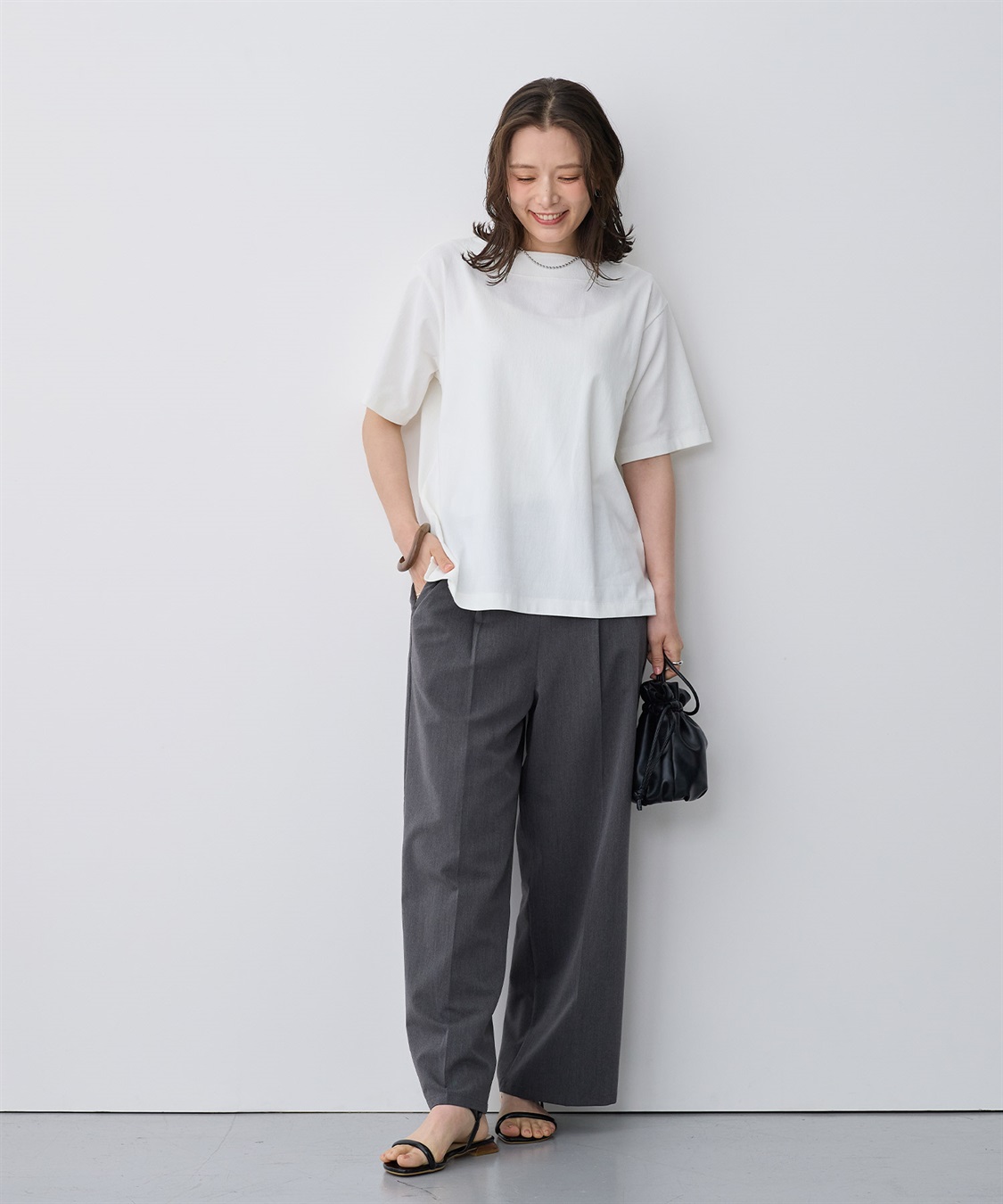 anyfee 【anyfee/プラスサイズ】接触冷感・ボートネックTシャツ_sub_6