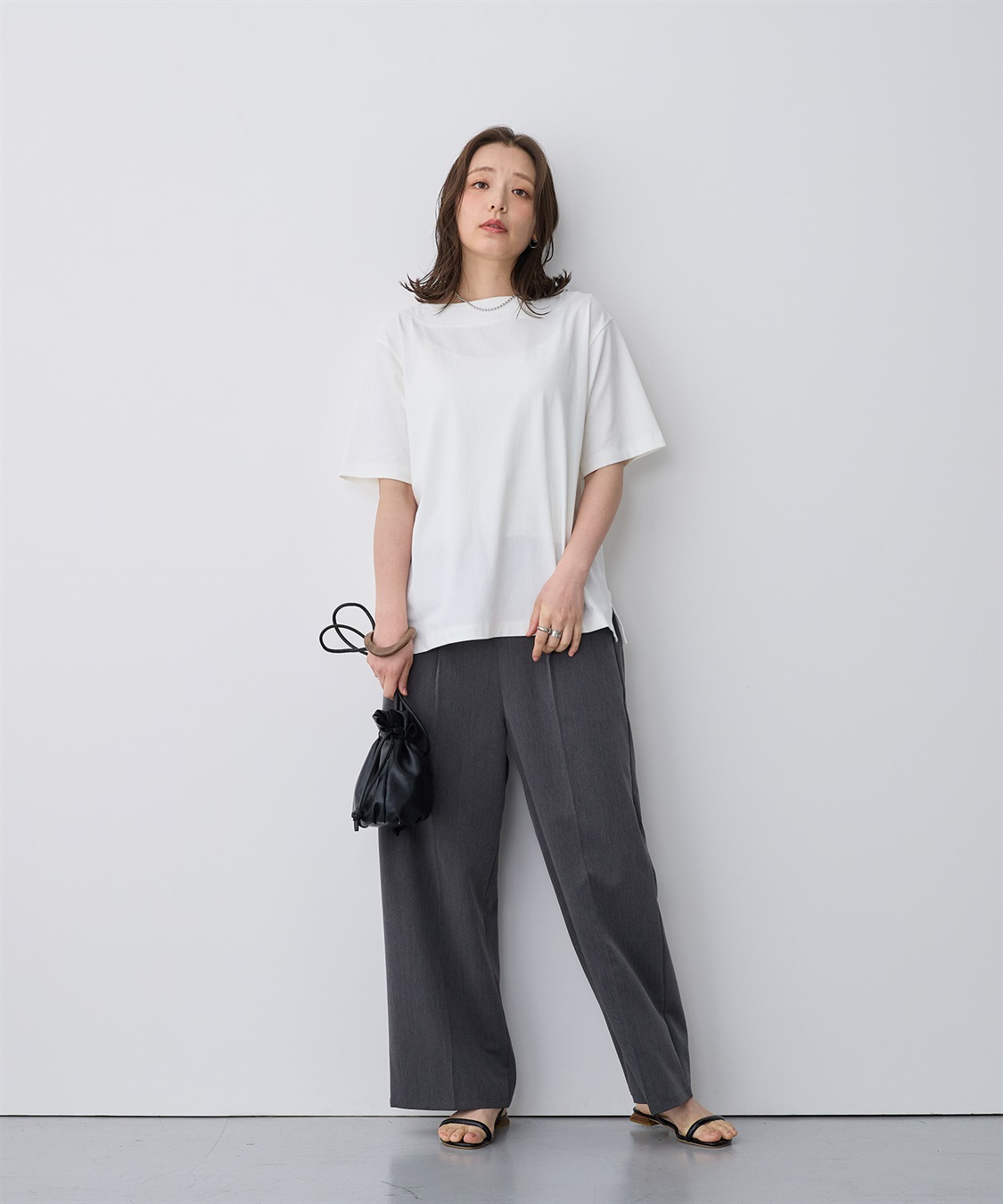 anyfee 【anyfee/プラスサイズ】接触冷感・ボートネックTシャツ_sub_8