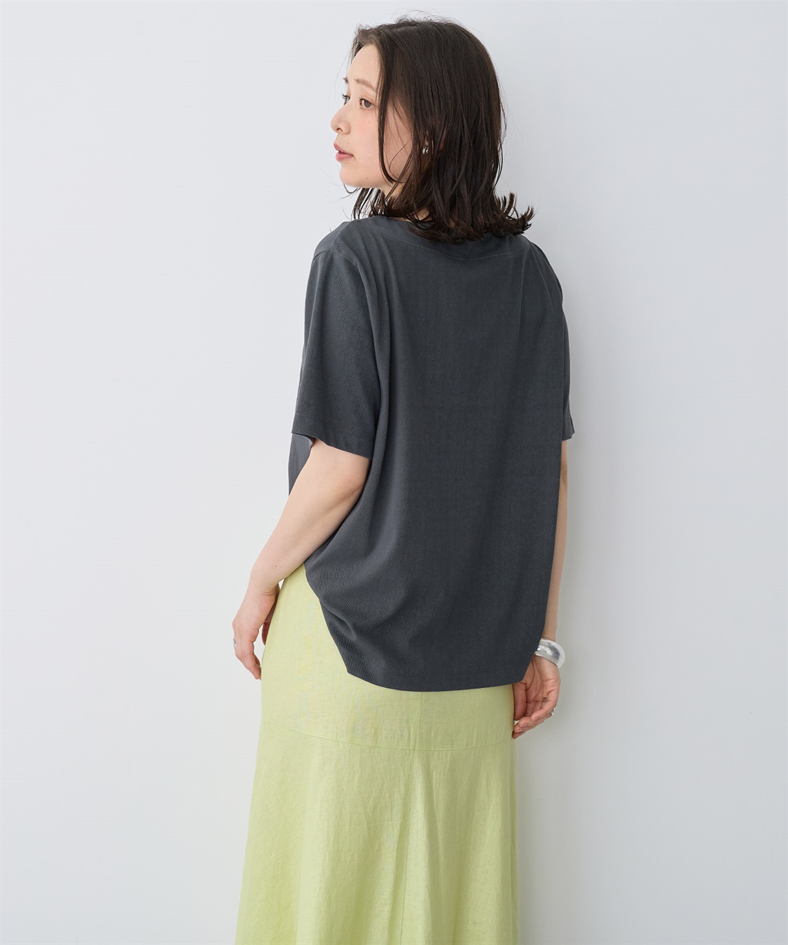 anyfee 【anyfee/プラスサイズ】接触冷感・ボートネックTシャツ_sub_12