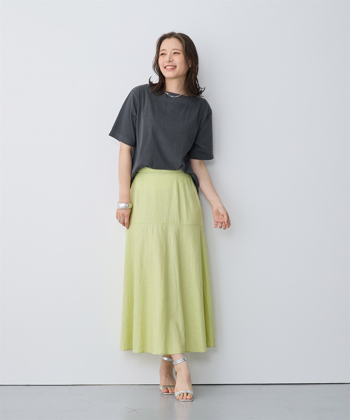 anyfee 【anyfee/プラスサイズ】接触冷感・ボートネックTシャツ_sub_13