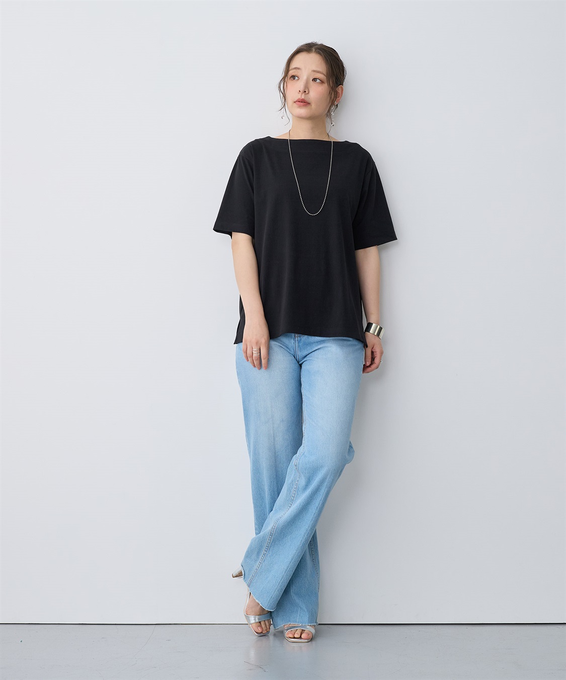 anyfee 【anyfee/プラスサイズ】接触冷感・ボートネックTシャツ_sub_21