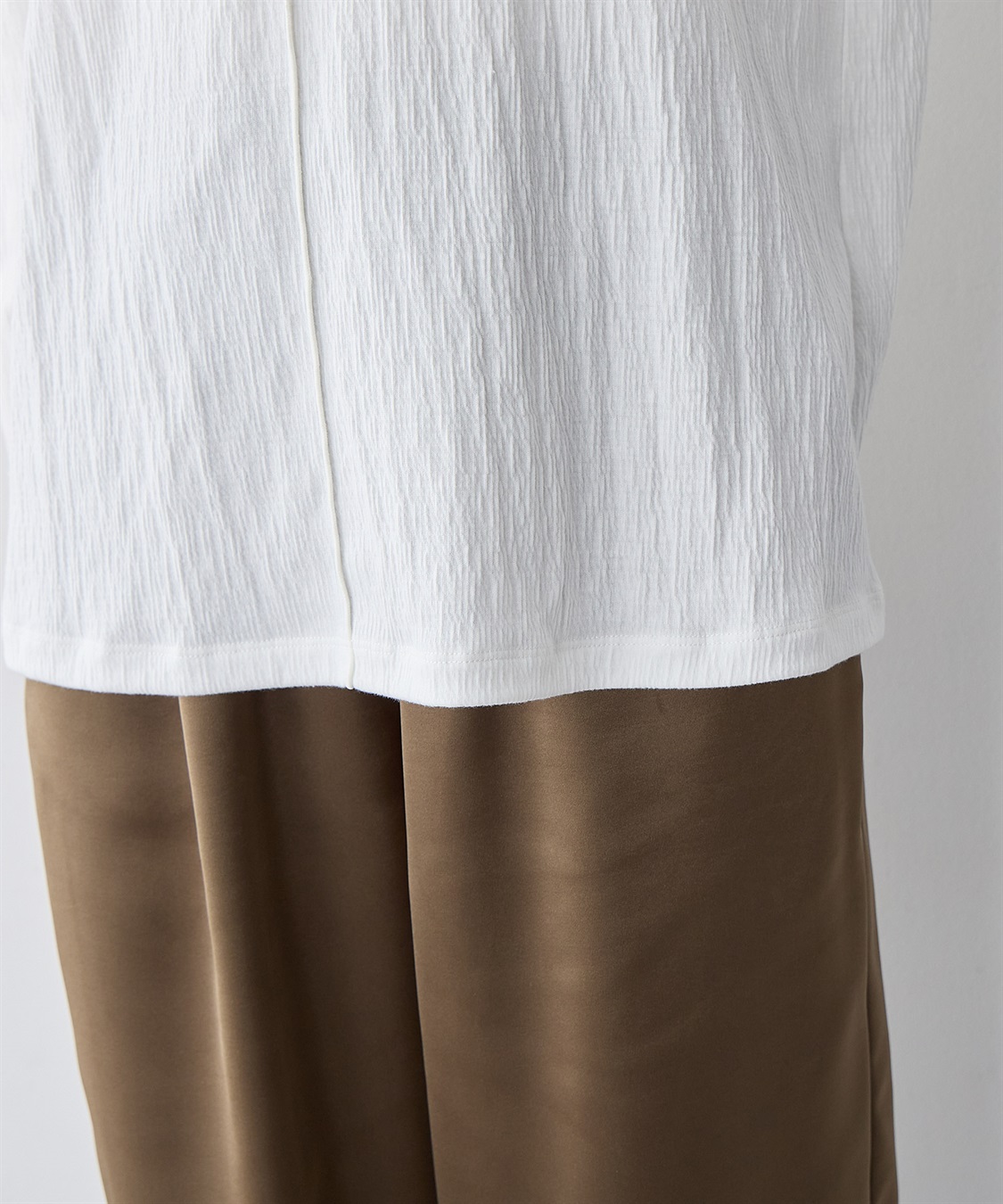 Life Style by cross marche 【anyfee/大きいサイズ】楊柳メロープチハイネックトップス_sub_10