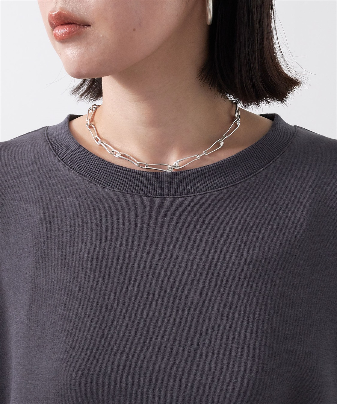 Life Style by cross marche 【anyfee/大きいサイズ】ダブルジャージー裾ラウンドクルーネックロンT_sub_6