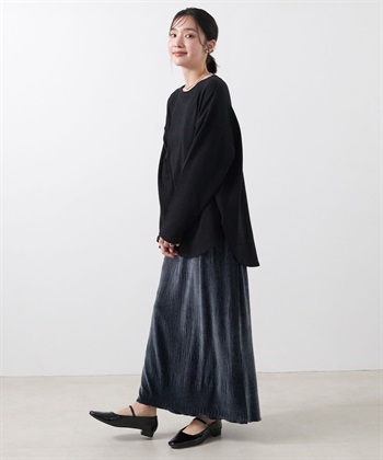 Life Style by cross marche 【anyfee/大きいサイズ】ダブルジャージー裾ラウンドクルーネックロンT_subthumb_14