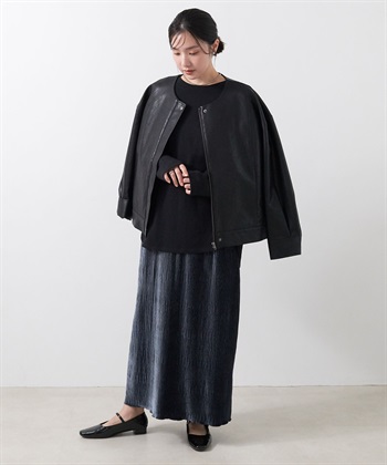 Life Style by cross marche 【anyfee/大きいサイズ】ダブルジャージー裾ラウンドクルーネックロンT_subthumb_15