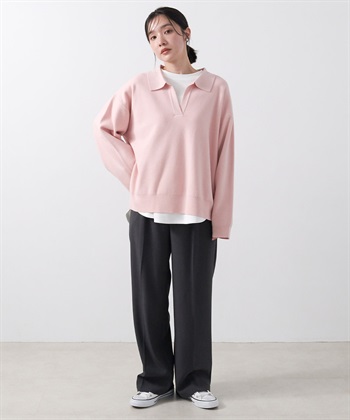 Life Style by cross marche 【anyfee/大きいサイズ】ダブルジャージー裾ラウンドクルーネックロンT_subthumb_19