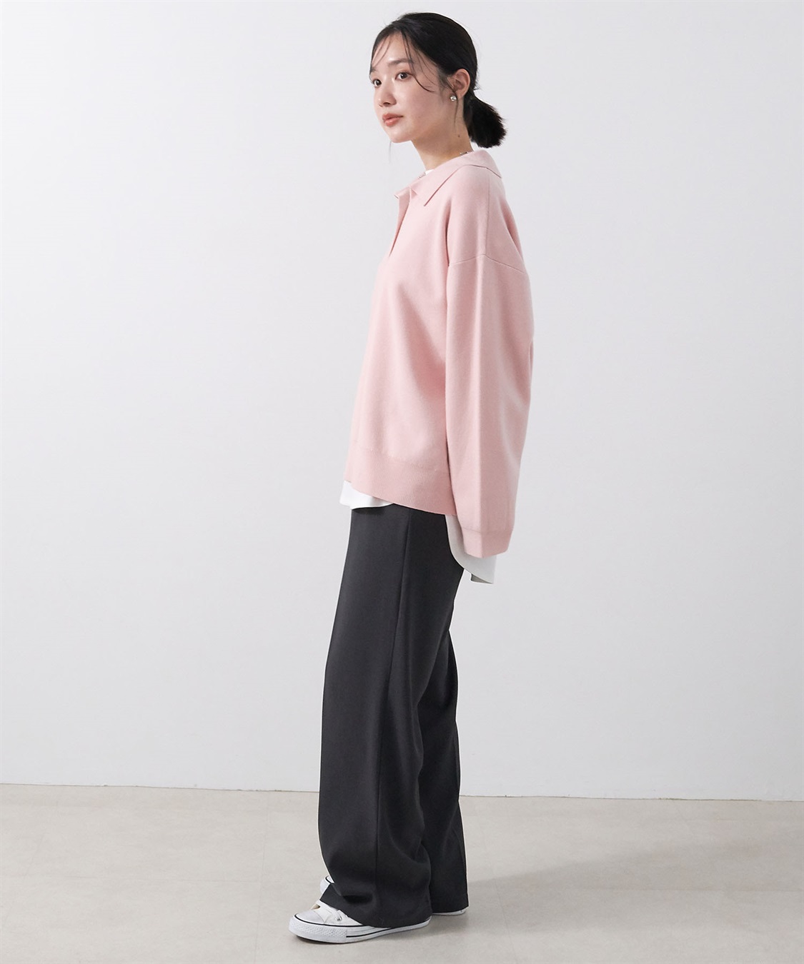 Life Style by cross marche 【anyfee/大きいサイズ】ダブルジャージー裾ラウンドクルーネックロンT_sub_21