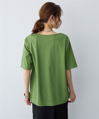 anyfee 【anyfee/大きいサイズ】着てサラ汗じみ防止ボートネックTシャツ《接触冷感・吸水速乾》（2026SS）_subthumb_6