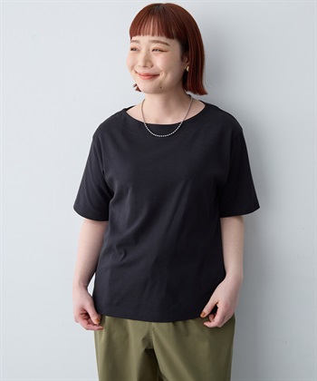 anyfee 【anyfee/大きいサイズ】着てサラ汗じみ防止ボートネックTシャツ《接触冷感・吸水速乾》（2026SS）_subthumb_11