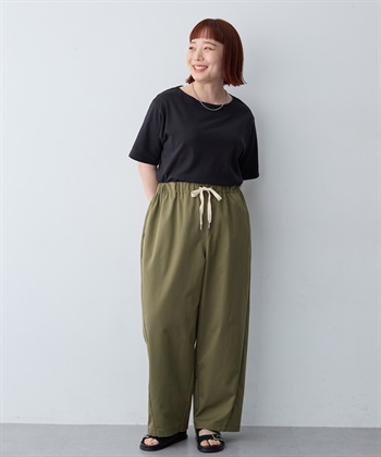 anyfee 【anyfee/大きいサイズ】着てサラ汗じみ防止ボートネックTシャツ《接触冷感・吸水速乾》（2026SS）_subthumb_12