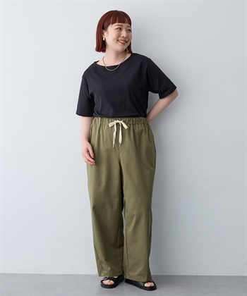 anyfee 【anyfee/大きいサイズ】着てサラ汗じみ防止ボートネックTシャツ《接触冷感・吸水速乾》（2026SS）_subthumb_13