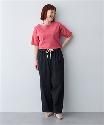 anyfee 【anyfee/大きいサイズ】着てサラ汗じみ防止ボートネックTシャツ《接触冷感・吸水速乾》（2026SS）_subthumb_17