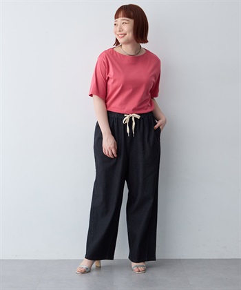 anyfee 【anyfee/大きいサイズ】着てサラ汗じみ防止ボートネックTシャツ《接触冷感・吸水速乾》（2026SS）_subthumb_18