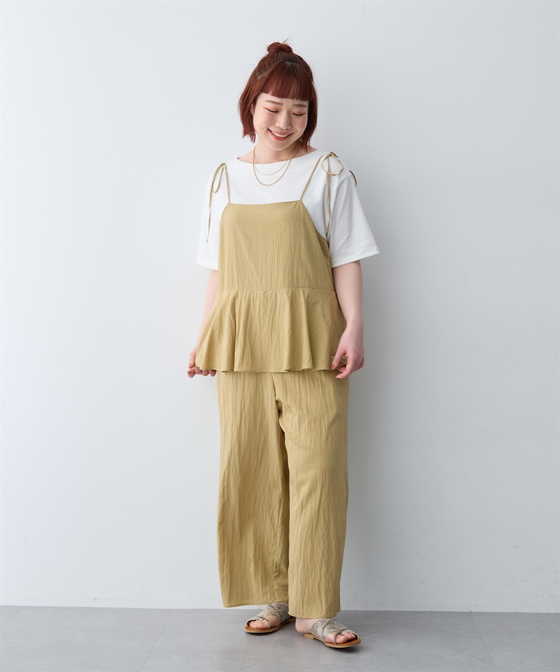 anyfee 【anyfee/大きいサイズ】着てサラ汗じみ防止ボートネックTシャツ《接触冷感・吸水速乾》（2026SS）_sub_21