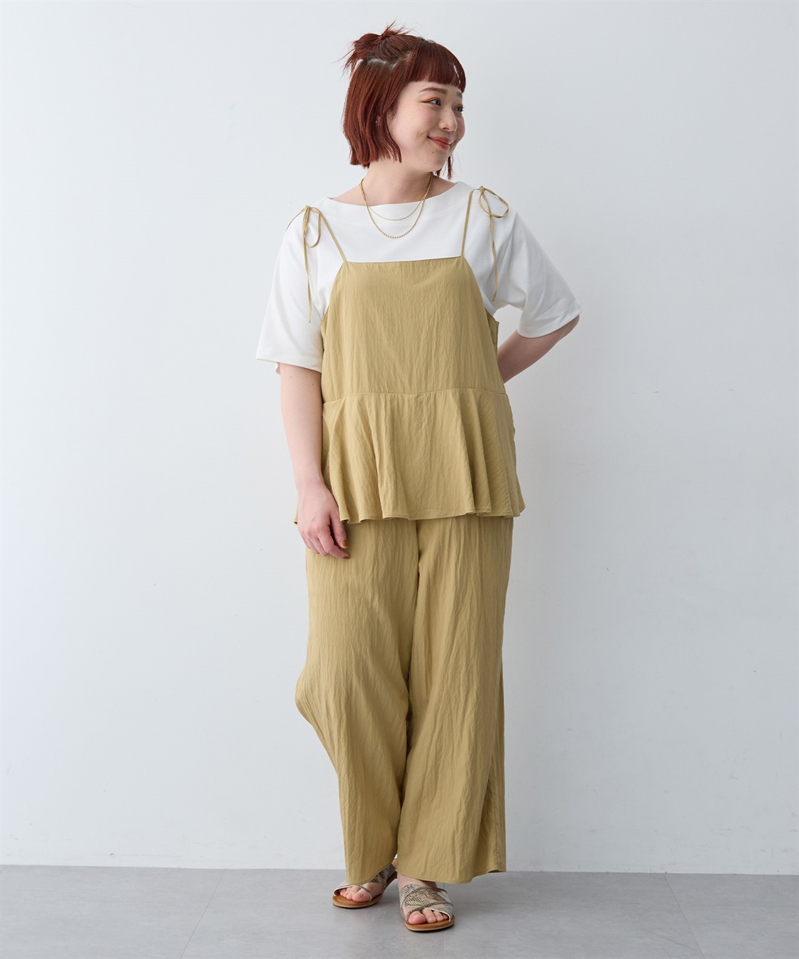 anyfee 【anyfee/大きいサイズ】着てサラ汗じみ防止ボートネックTシャツ《接触冷感・吸水速乾》（2026SS）_sub_22