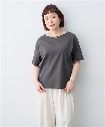 anyfee 【anyfee/大きいサイズ】着てサラ汗じみ防止ボートネックTシャツ《接触冷感・吸水速乾》（2026SS）_subthumb_23