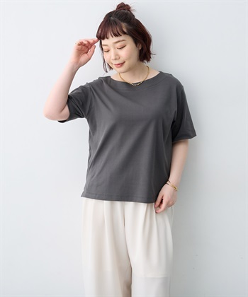 anyfee 【anyfee/大きいサイズ】着てサラ汗じみ防止ボートネックTシャツ《接触冷感・吸水速乾》（2026SS）_subthumb_24