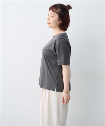 anyfee 【anyfee/大きいサイズ】着てサラ汗じみ防止ボートネックTシャツ《接触冷感・吸水速乾》（2026SS）_subthumb_25