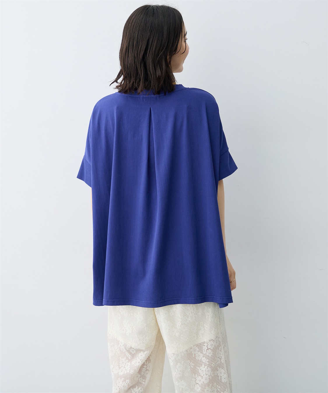 anyfee 【anyfee/大きいサイズ】着てサラ接触冷感バックタックフレアTシャツ/チュニック_sub_8